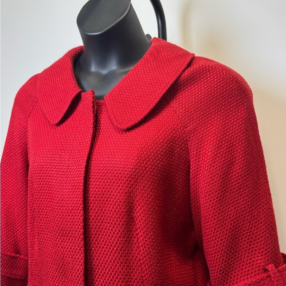Chaus Red Textured Cropped Jacket (Size 12) - Picture 5 of 8